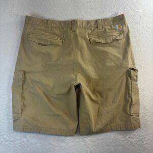 Carhartt Cargo Shorts Men 42x10 Tan Rugged Relaxed Utility Work Baggy BS3542-M